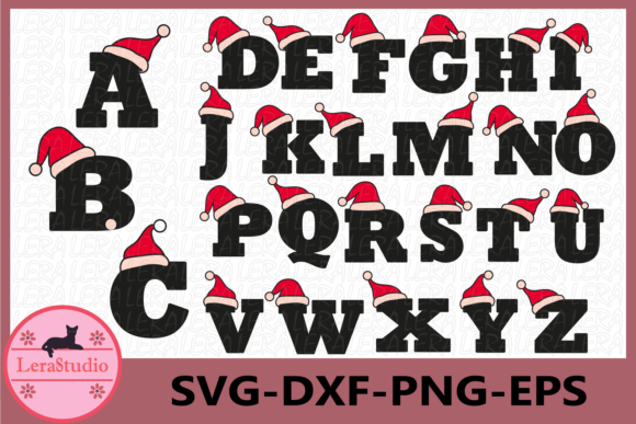 Alphabet Christmas Santa Font: Perfect for Festive Graphics & Illustrations