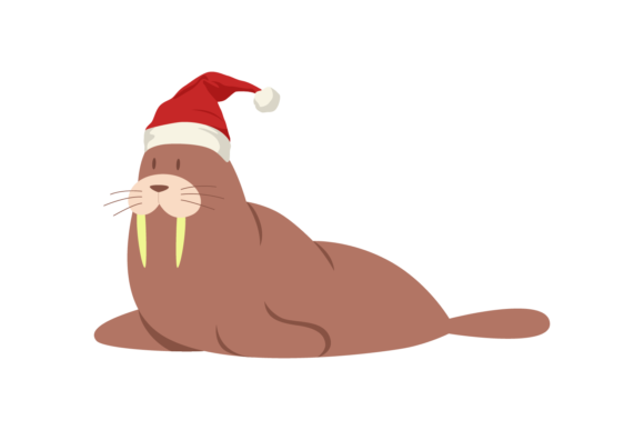 Charming Animals Seals Wearing Christmas Hats: A Versatile Graphic