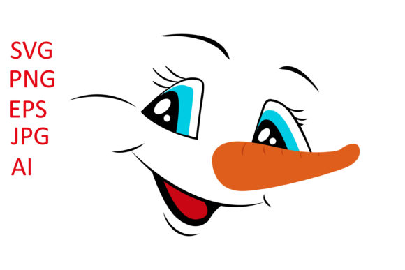 Charming Snowman Face for Festive Embroidery