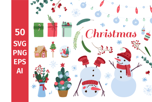 Christmas Clipart for Modern Graphics and Illustrations
