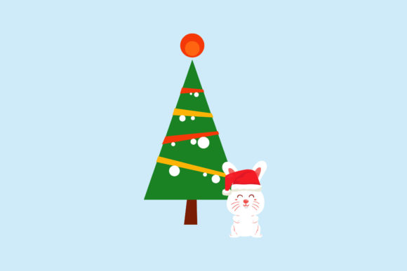 Christmas Concept with Rabbits: A Festive Graphics and Illustrations Review