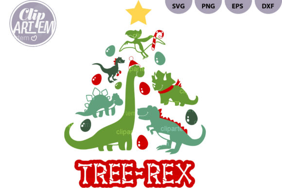 Christmas Dino Tree Dinosaur PNG: A Creative Graphic for Brands