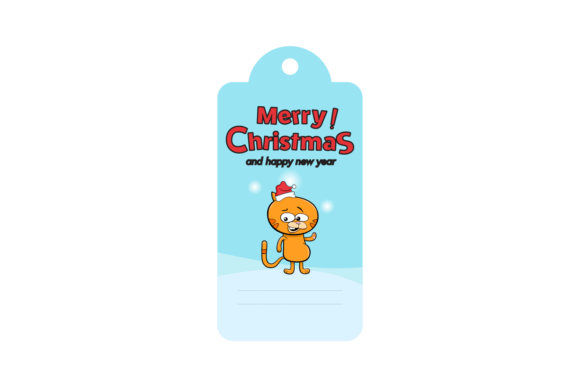 Christmas Labels Animal Cat Svg: A Charming Graphics Illustration