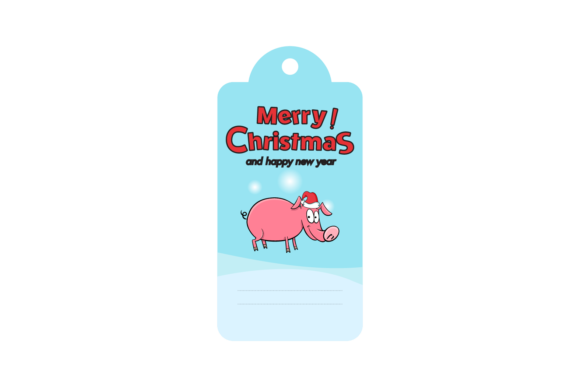 Christmas Labels Animal Pig Svg: A Festive Embroidery Design