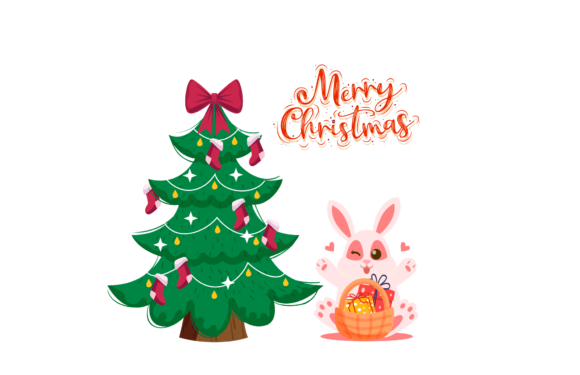 Christmas Party Rabbit Design: A Festive Graphics Gem