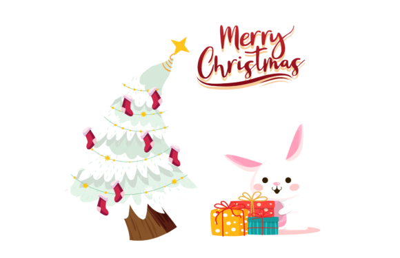 Christmas Rabbit Vector: A Charming Graphics Addition