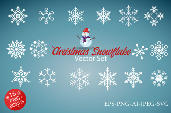 Christmas Snowflake Vector Set: A Versatile Graphics Tool