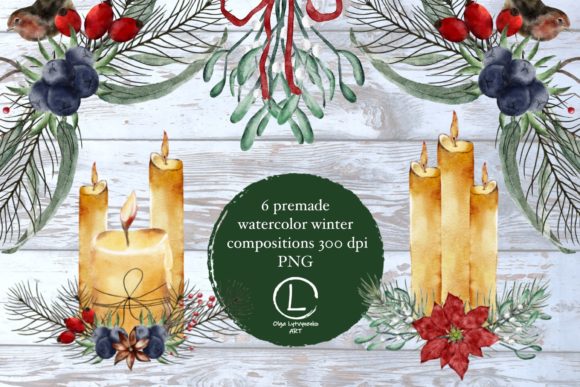 Christmas Watercolor Compositions PNG: A Must-Have for Creative Graphics