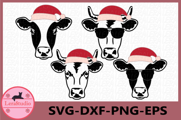 Cow Head, Farm, Cow Christmas: Charming Graphics for Local Branding