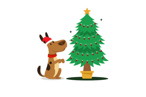 Cute Dog Celebration Christmas Design: Graphics for Crafters