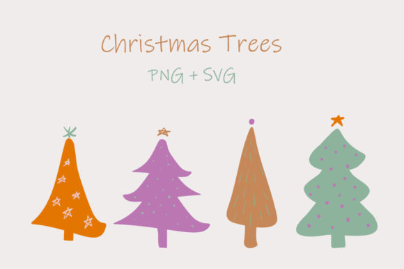 Hand Drawn Set of Christmas Trees: A Graphics Gem