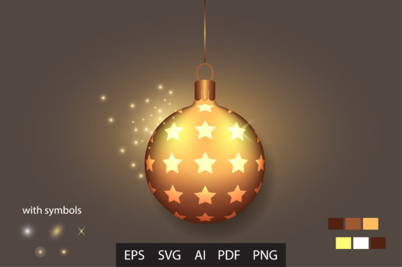 Merry Christmas Golden 3D Ball: A Festive Graphics Asset