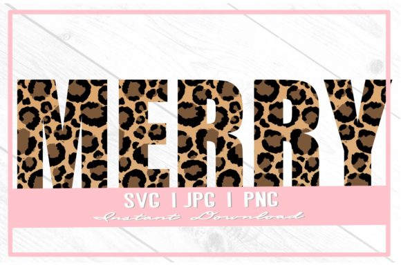 Merry Christmas Leopard Animal Print SVG: A Festive Graphic