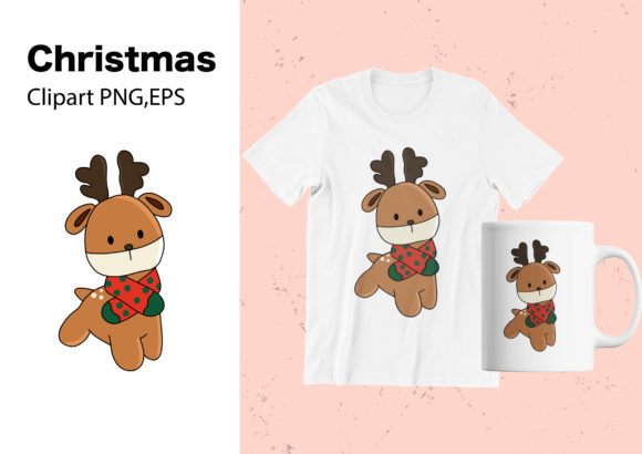 Rain Deer Christmas Clipart: A Versatile Graphics Asset