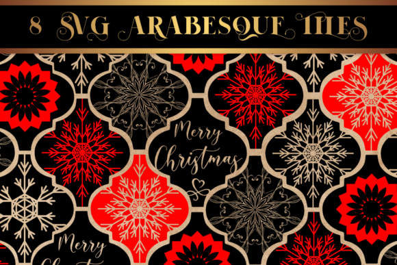 Review: PNG Merry Christmas SVG Arabesque Tiles Graphics