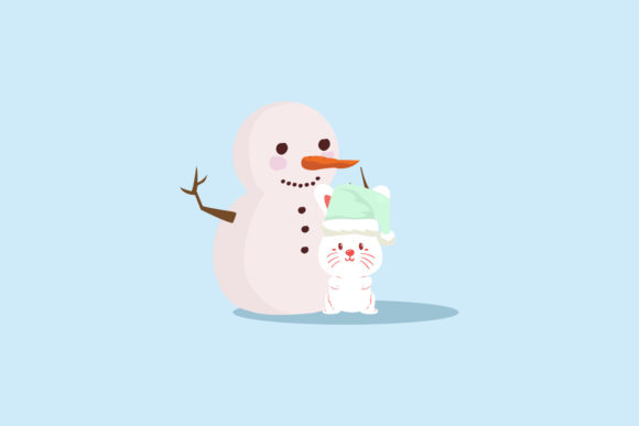 Review: Snowman and Rabbits Merry Christmas Graphics