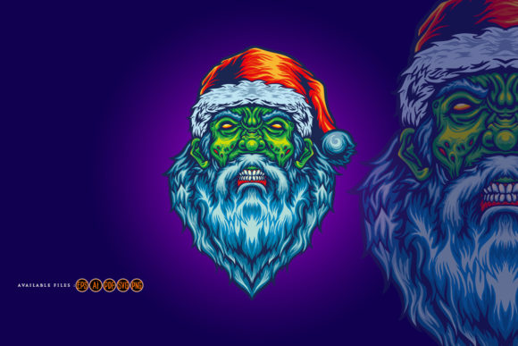 Scary Santa Claus Evil Zombie Christmas Graphics