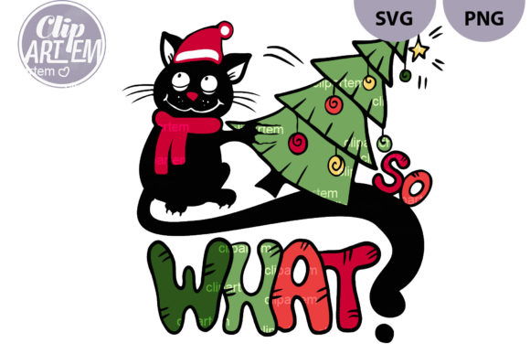 Winter Cat SVG Christmas Sublimation PNG: A Festive Graphic Design